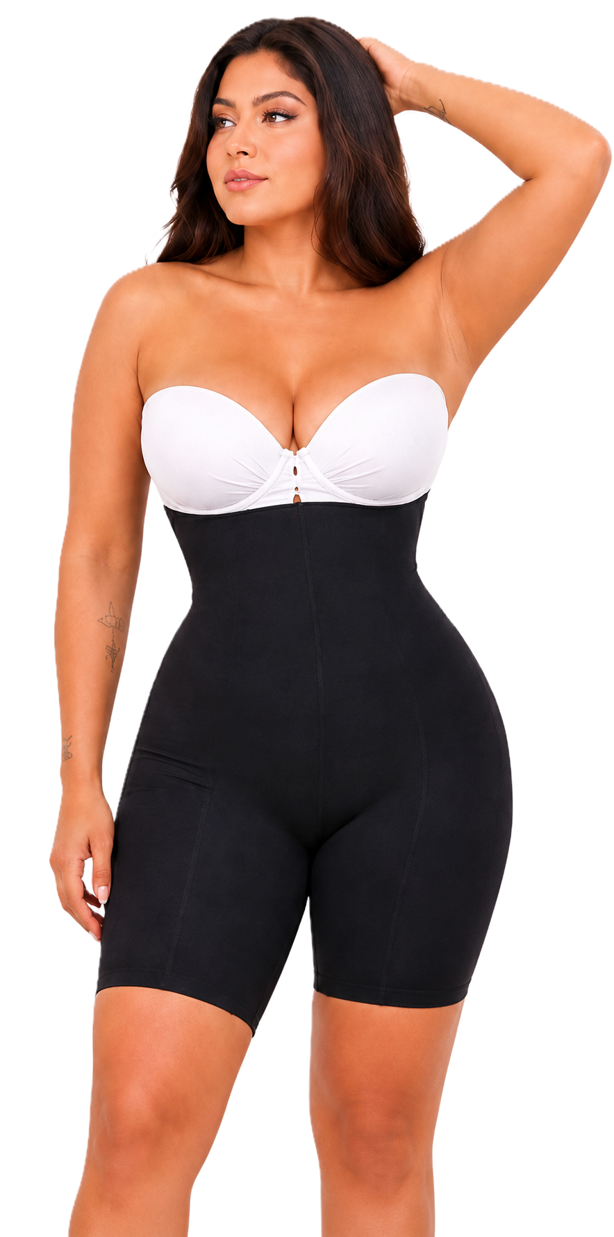 Short strapless de Fajas Belvia, color Negro